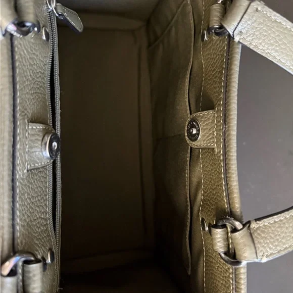 Coach Olive Green Leather Tote Bag